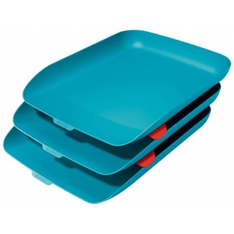 [072439] BANDEJA LEITZ SET 3 AZUL CALMA