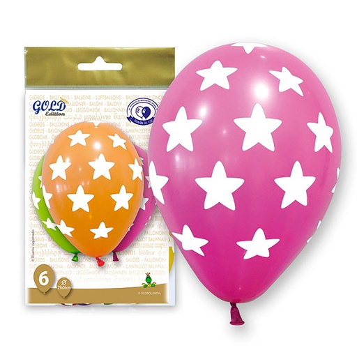 [000592] BOLSA 6 GLOBOS ESTRELLAS GRANDES