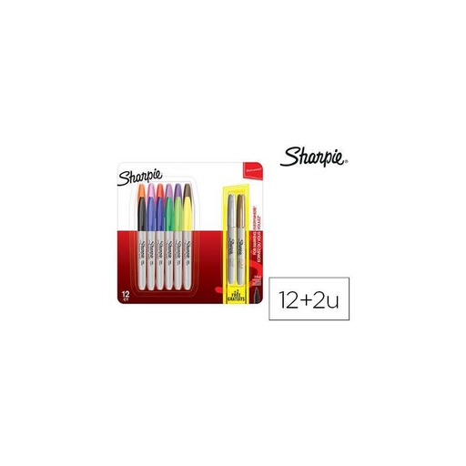 [122395] BLIST.SHARPIE FINO 12COL.+META