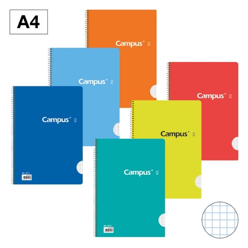[001149] BLOC ESPIRAL CAMPUS  A4 T.BASICA 80H 60G 4MM