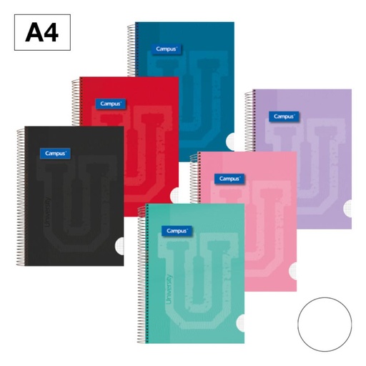 [003313] BLOC ESPIRAL CAMPUS A4 T.EXTRA 80H 90G LISO