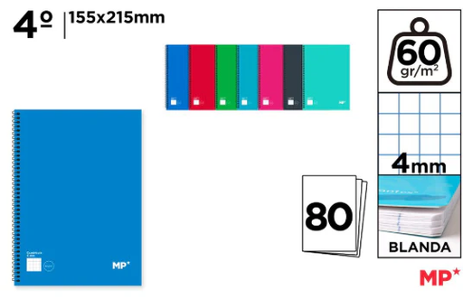 [032715] BLOC A5 T.B. 80H 4mm M.P.