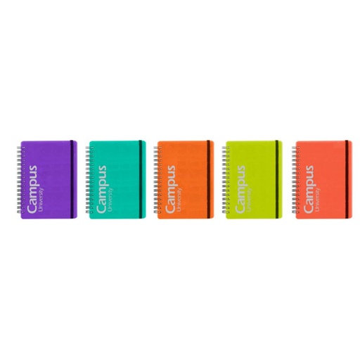 [001833] BLOC ESPIRAL CAMPUS UNIVERSITY A6 TAPA PLASTICO 60 HOJAS 70G CUADRICULA 4MM