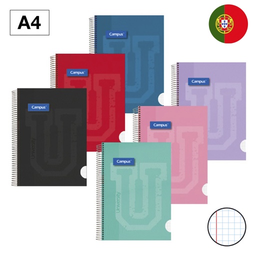 [003176] BLOC ESPIRAL CAMPUS A4 T.EXTRA 80H 90G 5 MM DOBLE MARGEN