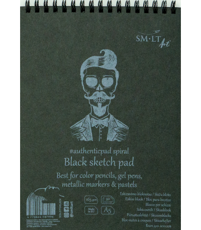 [650999] BLOC DIBUJO NEGRO A5 5EB-20TS