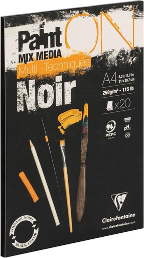 [032657] BLOC PAINT'ON NEGR.20H 250G A4