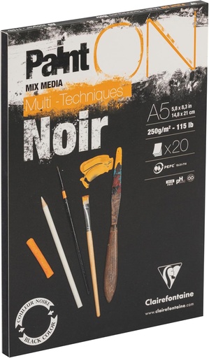 [032656] BLOC PAINT'ON NEGR.20H 250G A5