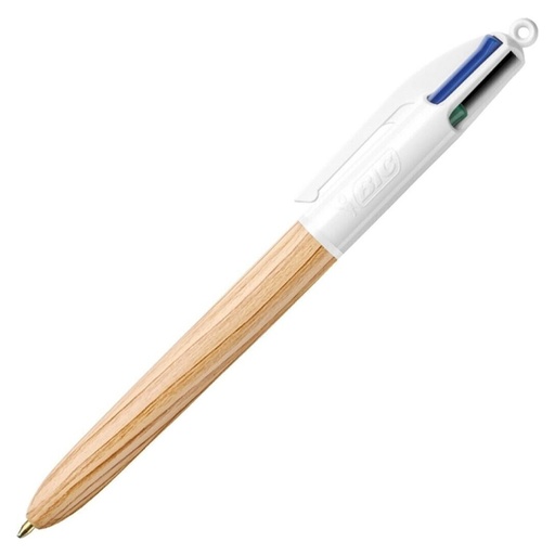 [081471] BOLIGRAFO BIC 4 COL.MADERA WOO