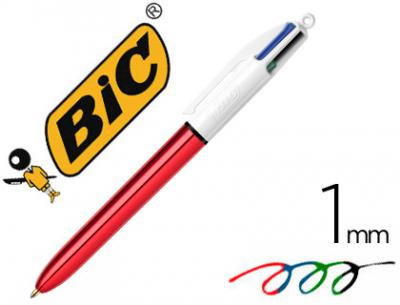 [122368] BOLIGRAFO BIC 4 COLORES SHINE RED