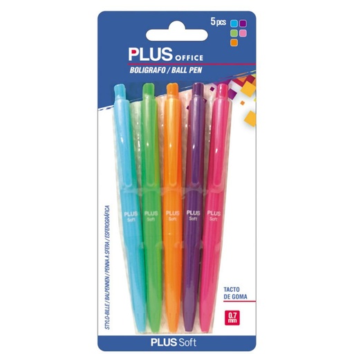[080908] BOLIGRAFO PLUS SOFT 5COL BLIS.