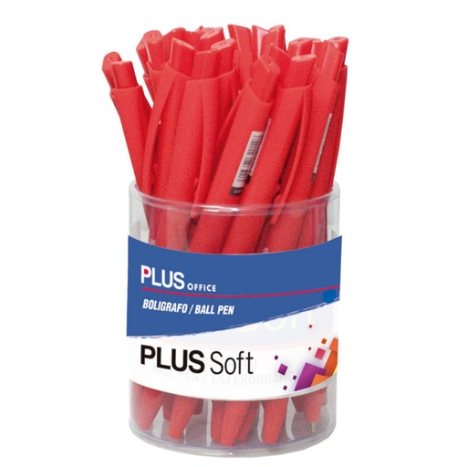 [080904] BOLÍGRAFO TINTA FLUIDA VISCOSA PLUS SOFT ROJO