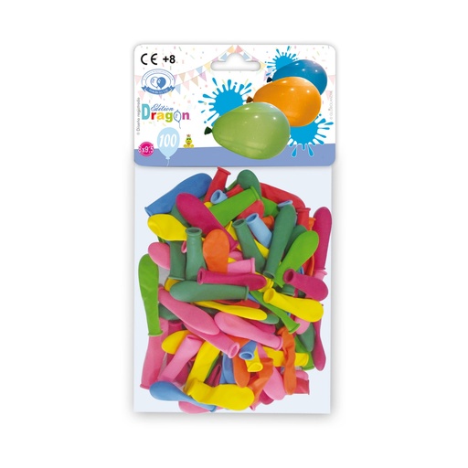 [882424] BOLSA 100 GLOBOS AGUA MIX 1001