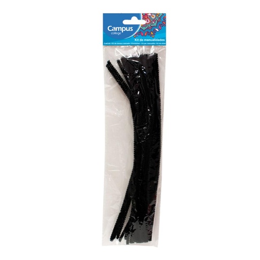 [630681] BOLSA 30 UD CHENILLAS NEGRAS