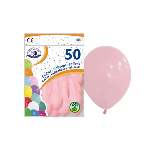[000012] BOLSA 50 GLOBOS ROSA BEBE 9RP5-73