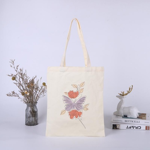 [880874] BOLSA CANVAS 40x35 DISEÑO FLOR