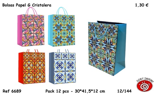 [000256] BOLSAS PAPEL G CRISTALERIA 6689