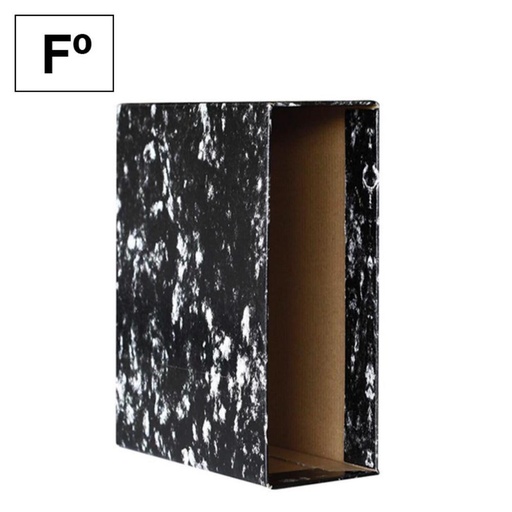 [180096] CAJA ARCHIVADOR AZ PLUS OFFICE FOLIO NEGRO JASPEADO