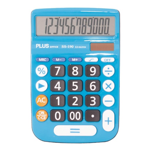 [220522] CALCULADORA PLUS SS-190 AZUL