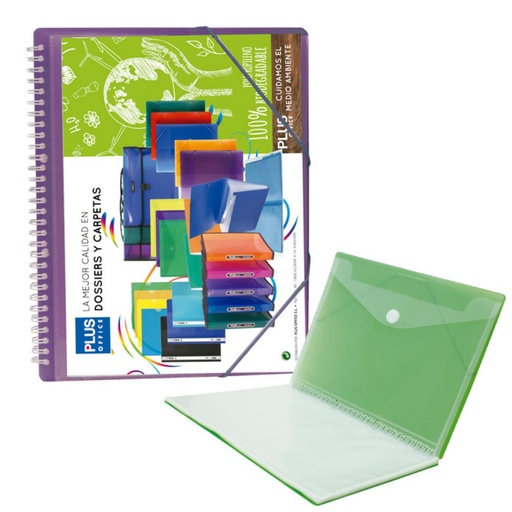 [181036] CARPETA 30 FUNDAS ESPIRAL GOMA VIOLETA