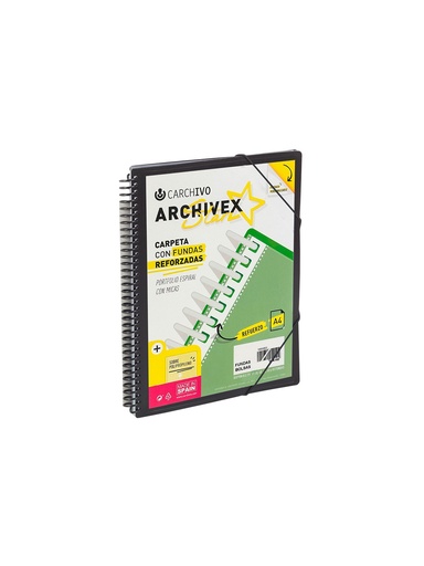 [212521] CARPETA CANGURO A4 ESPIRAL 30F NEG