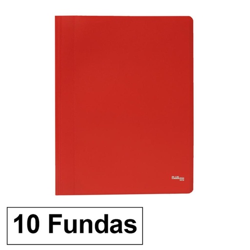 [180649] CARPETA FLEXIBLE 10 FUNDAS ROJO