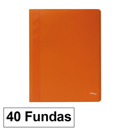 [180662] CARPETA FLEXIBLE 40 FUNDAS NARANJA