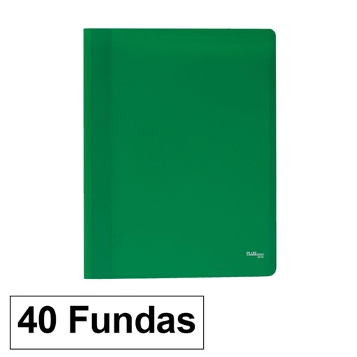 [180663] CARPETA FLEXIBLE 40 FUNDAS VERDE