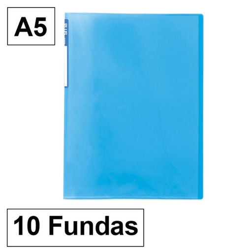 [180856] CARPETA FUNDAS PLUS 10F A5 AZUL