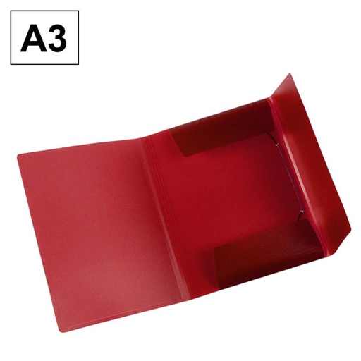[180509] CARPETA PLASTICO SOLAPA A3 ROJO