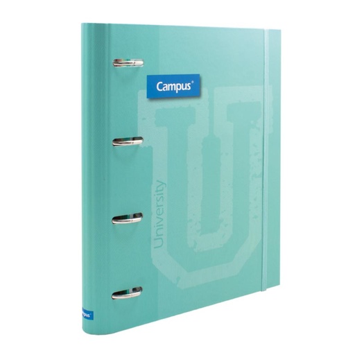 [181329] CARPETA RINGBOOK SOFT CAMPUS UNIVERSITY 4 ANILLAS+RECAMBIO TURQUESA