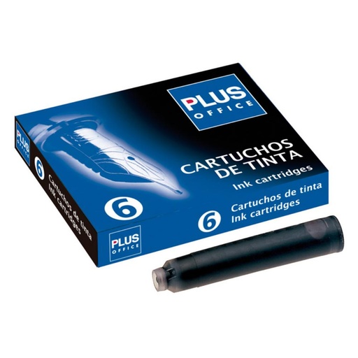[080393] CARTUCHO PLUMA MAKRO NEGR /6 U