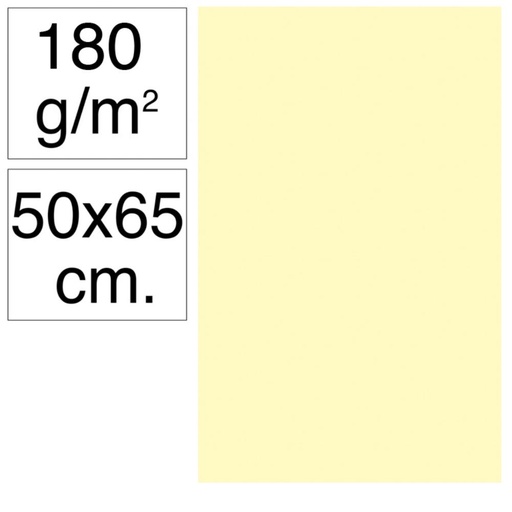 [630496] CARTULINA 50X65 180G CREMA 25UD