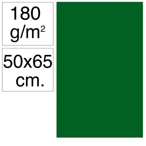 [630488] CARTULINA 50X65 180G VERDE SELVA 25UD