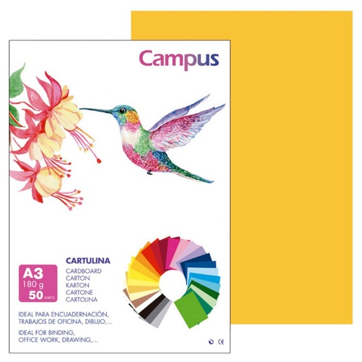 [630737] CARTULINA A3 MAKRO AMARILLO CANARIO 50UD