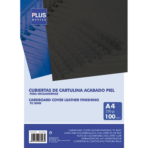 [220740] CUBIERTA CARTON A4 250G NEGRO/100U