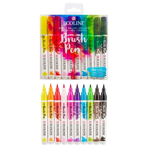 [600439] ECOLINE BRUSHPEN X10 BRILLA