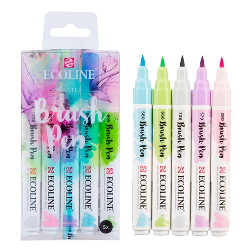 [600442] ECOLINE BRUSHPEN X5 PASTEL