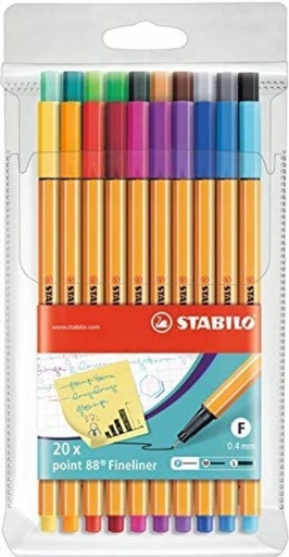 [122323] ESTUCHE 20 COLORES STABILO POINT 88