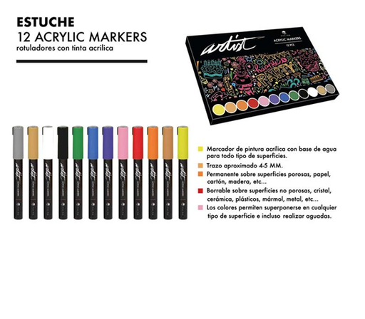 [600558] ESTUCHE ACRILICO.12COL.AB-0612
