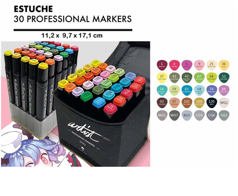 [600560] ESTUCHE ARTIS NEGRO 30 AB-0730