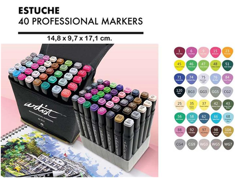 [600561] ESTUCHE ARTIS NEGRO 40 AB-0740