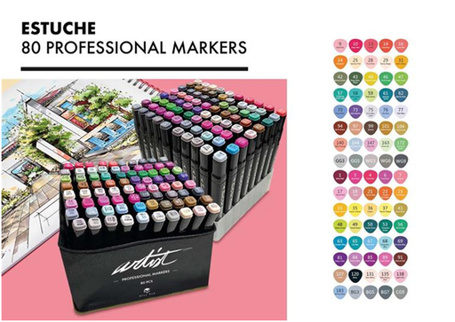[600563] ESTUCHE ARTIS NEGRO 80 AB-0780