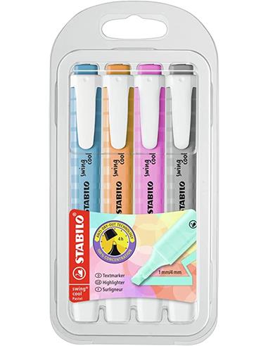 [081515] ESTUCHE FLUORESCENTE STABILO SWING COOL 4U PASTEL 275/4-08-2