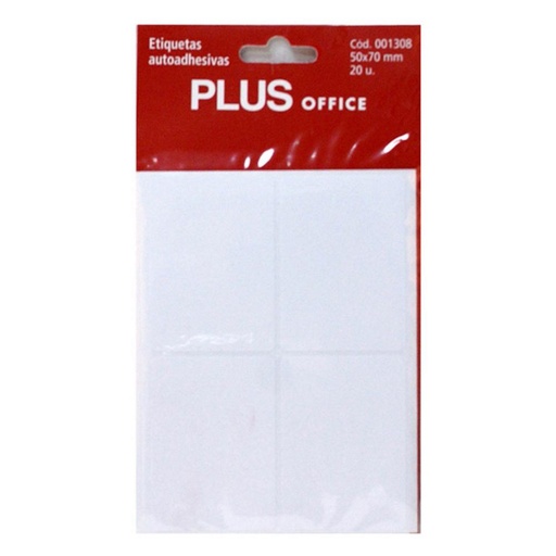 [001309] ETIQUETAS AUTOADHESIVAS PLUS OFFICE 53X82MM 20UD 5H