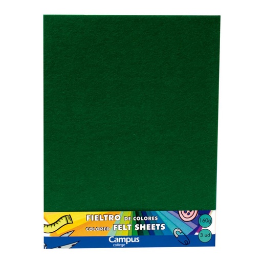 [630698] FIELTRO 23X30 MAKRO VERDE B/3U