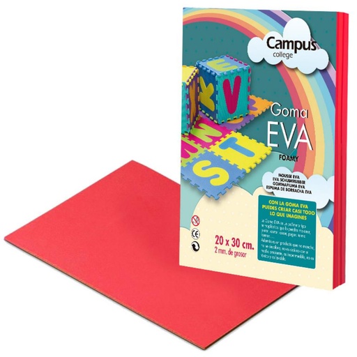 [630451] GOMA EVA CAMPUS A4 ROJO