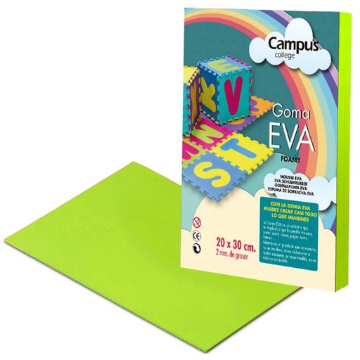 [630458] GOMA EVA CAMPUS A4 VERDE MANZANA