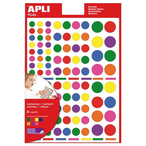 [649578] GOMETS APLI REDONDOS MULTICOL