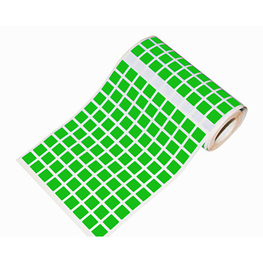 [650280] GOMETS CUADRADO ROLLO PEQUEÑO VERDE