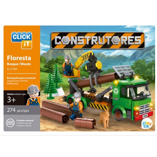 [710232] JUEGO BLOQUES CLICK-IT BOSQUE